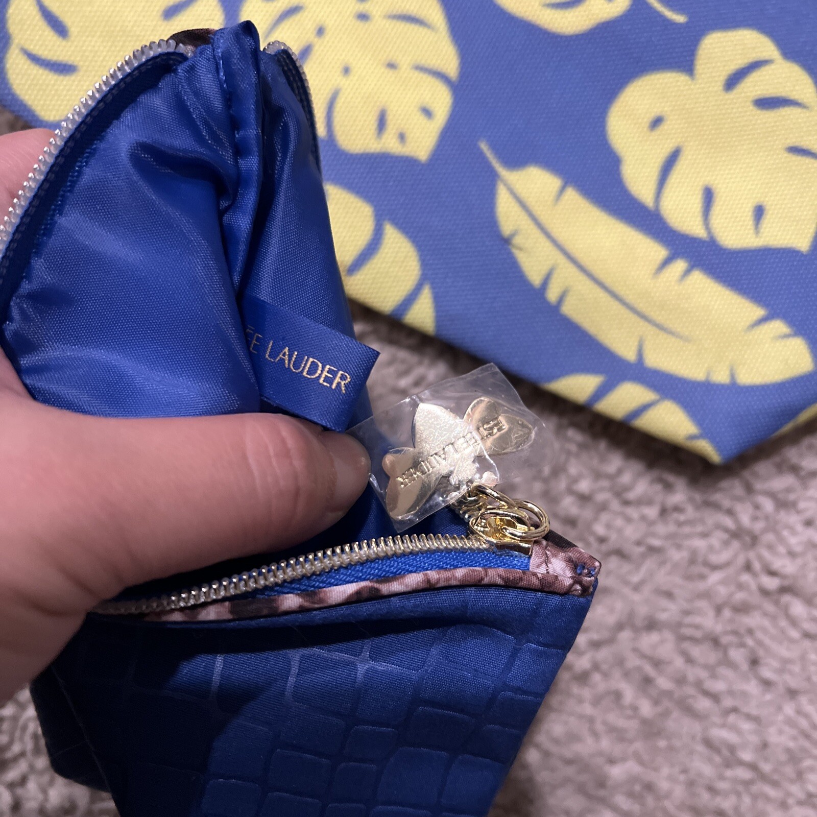 New Lot of 5 Makeup Cosmetic Bags: 2 Lancome, 1 Estee Lauder, 1 Kiehl’s, 1 Other
