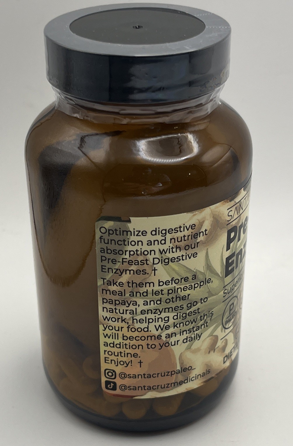 Santa Cruz Paleo Pre-Feast Enzymes – Digestive Enzyme Supplement 60 Caps