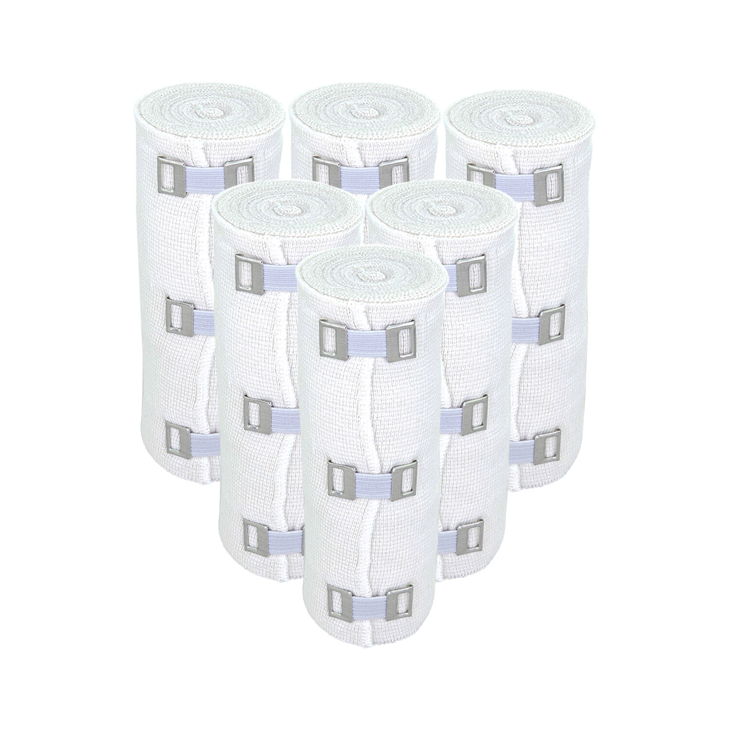 GT Organic Cotton Elastic Compression Bandages, Body Wrap With Clips, USA Made