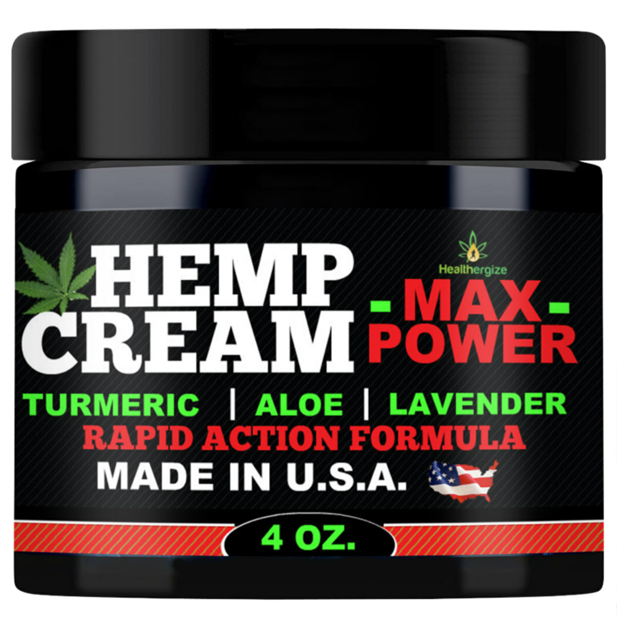 Strong Cream Large 4 Ounce-Pain, Muscle, Knees, Back, Joints, Arthritis-USA MADE