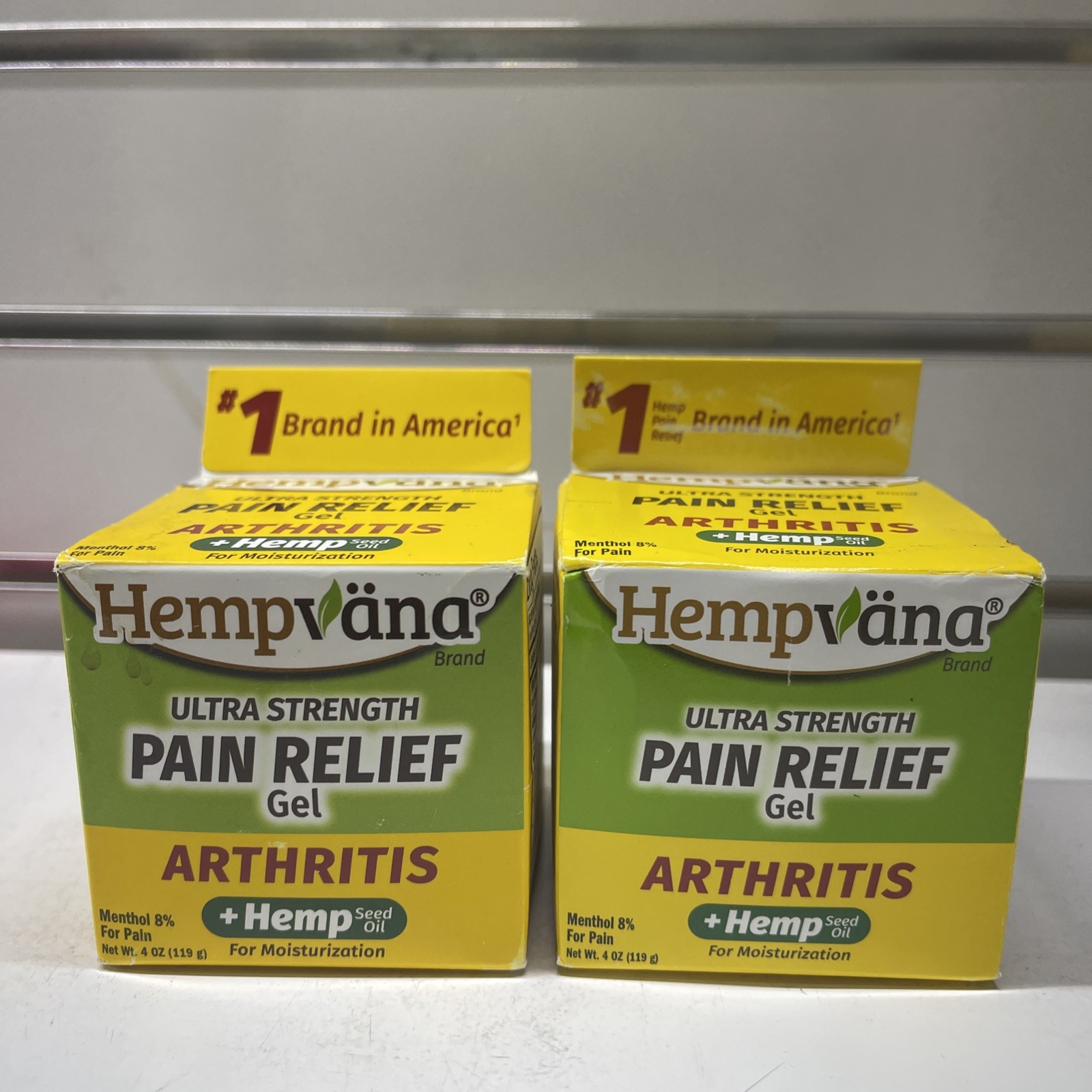 2 Hempvana Arthritis Pain Relief Gel Ultra Strength Hemp Seed Oil 4oz (EXP7/25)