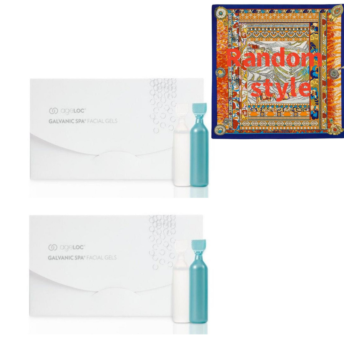 2 boxes of NUSKIN nu skin ageloc GALVANIC SPA FACIAL GELS + 1 gift scarf #4
