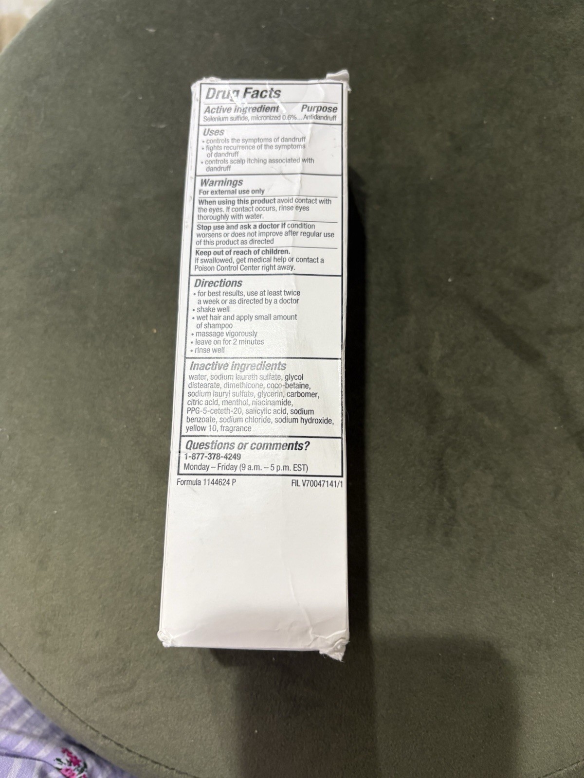 Selenium Sulfide Anti-Dandruff Shampoo 6.76 fl oz Hair Care