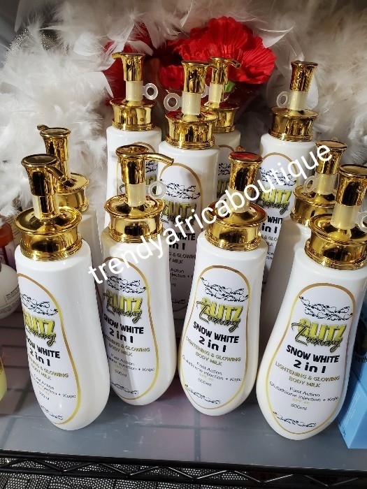 2pcs Glitzluxury SNOW WHITE Lightening & Glowing Lotion & Serum ConcentreSpf 40