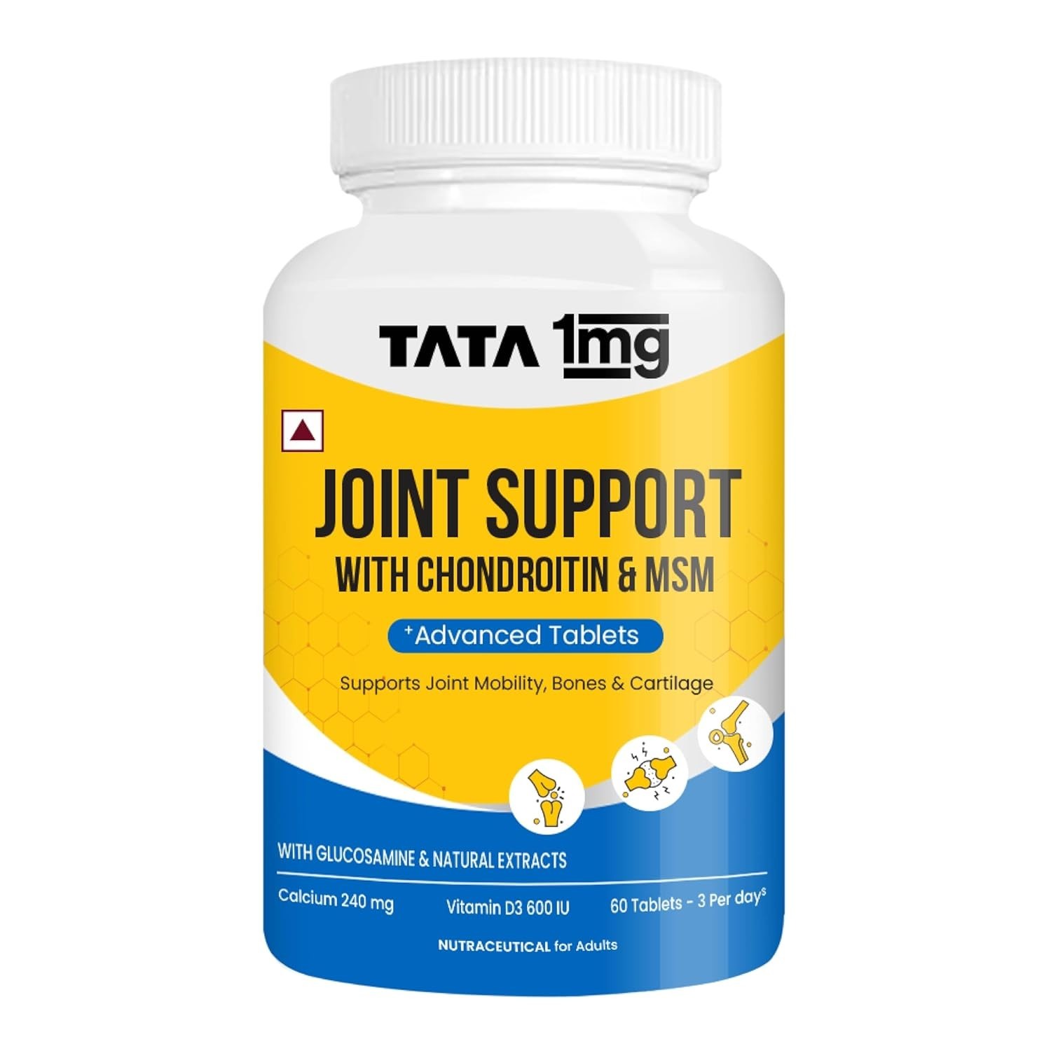 Tata 1mg Joint Support Advanced Tablets Glucosamine MSM Chondroitin 60 Count
