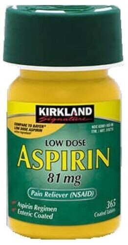 Compare to Bayer Low Dose Aspirin Regimen 365 Tablets 81 mg EXP 2/26+