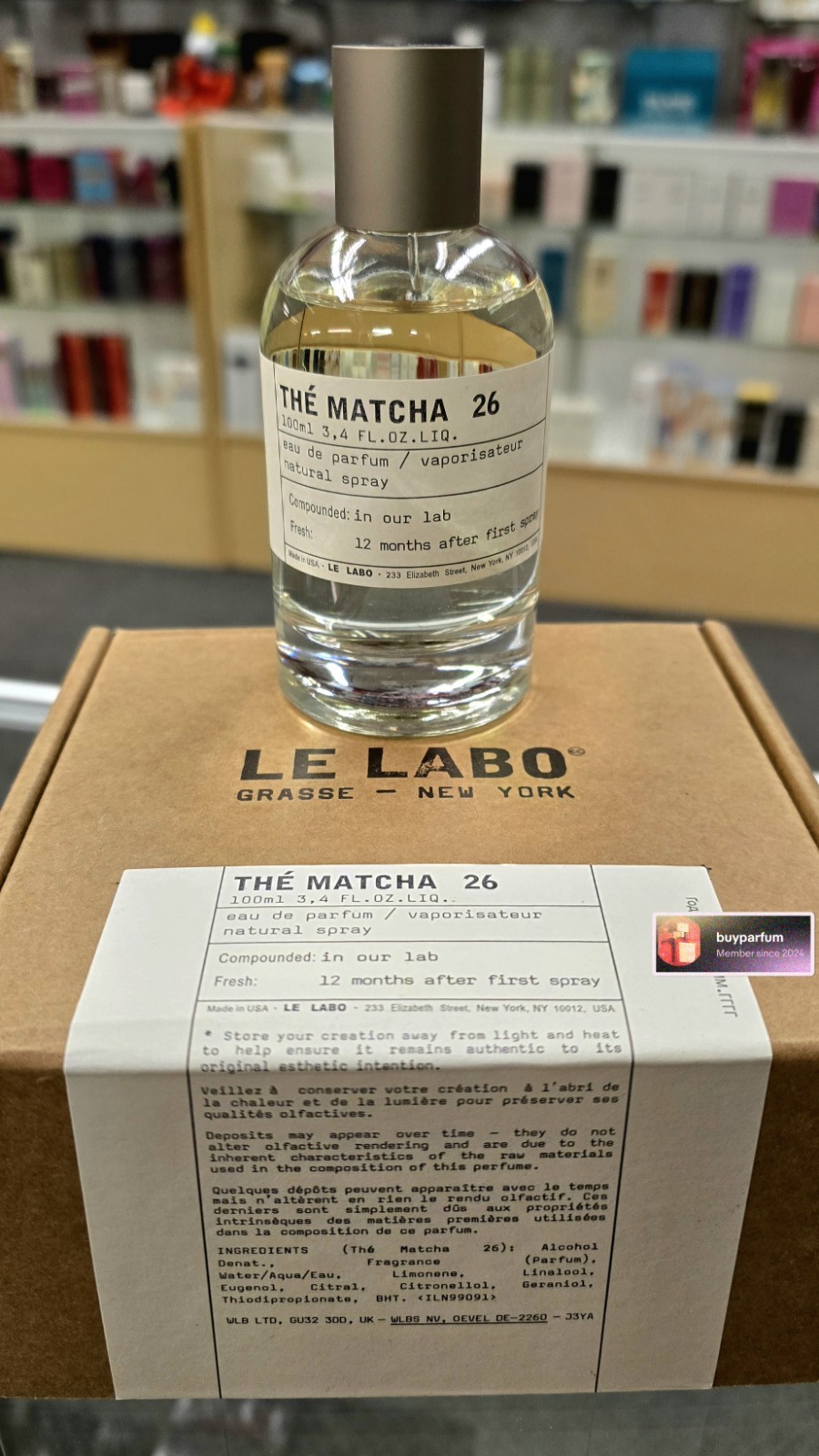 THE MATCHA 26 by LE LABO 3.4oz – 100ml Eau de Parfum Unisex. (New & Authentic)