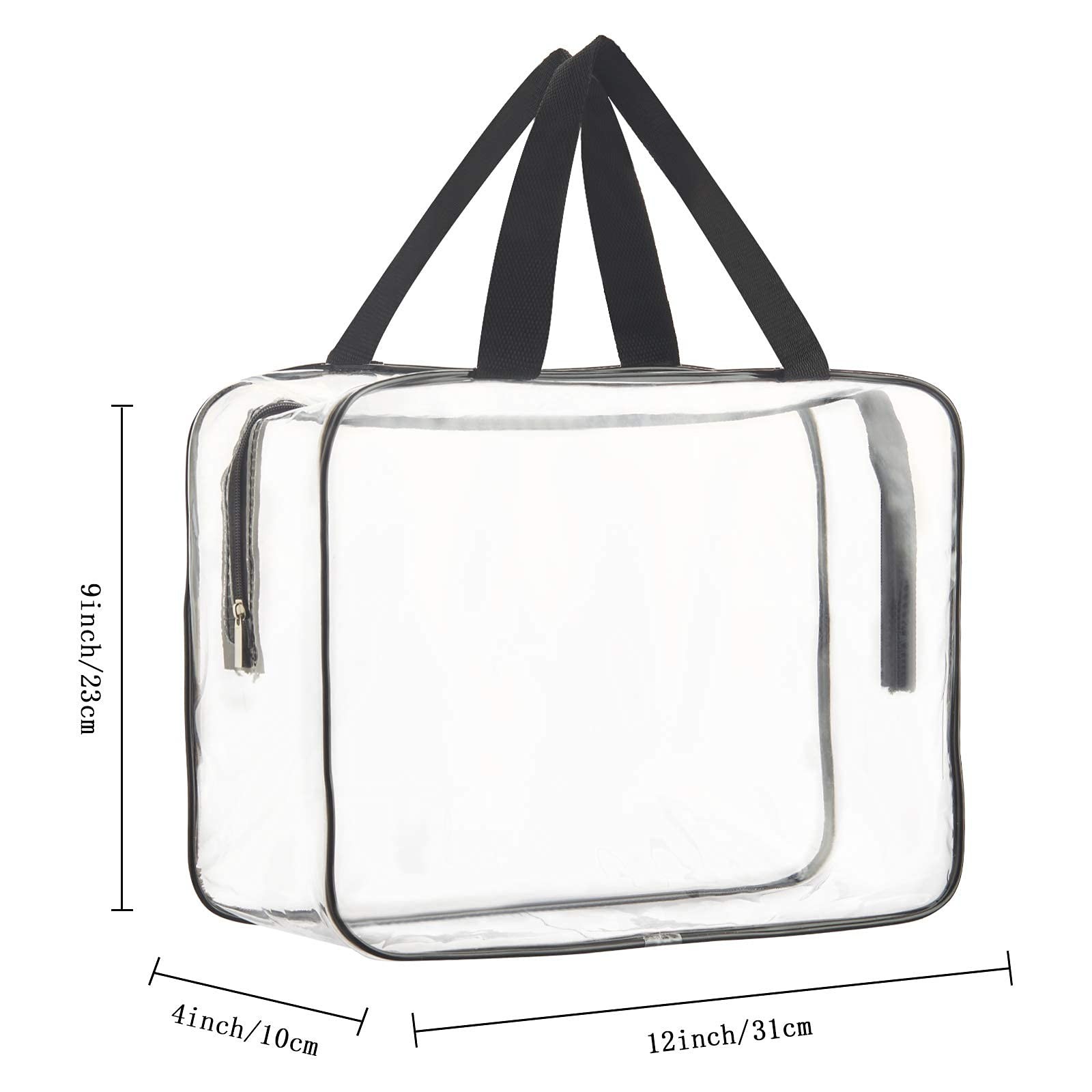 3Pc Transparent PVC Storage Bag Travel Toiletry Bag Cosmetic Toiletry Clear Bag