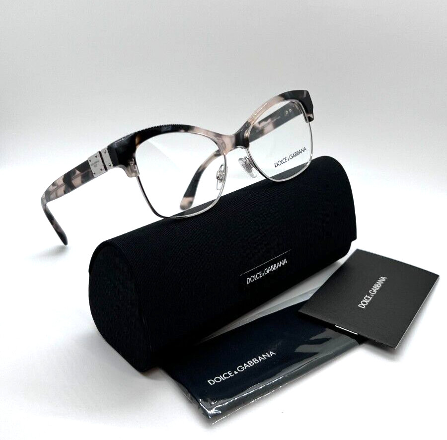 DOLCE & GABBANA DG 3272 3120 Women Eyeglasses Frame 52-17-140 mm Grey Marble