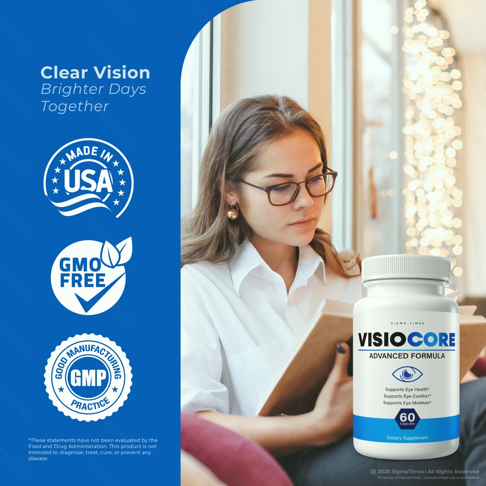 VisioCore Capsules – Advanced Eyesight Supplement, Eye Health & Vision – 2 Pack