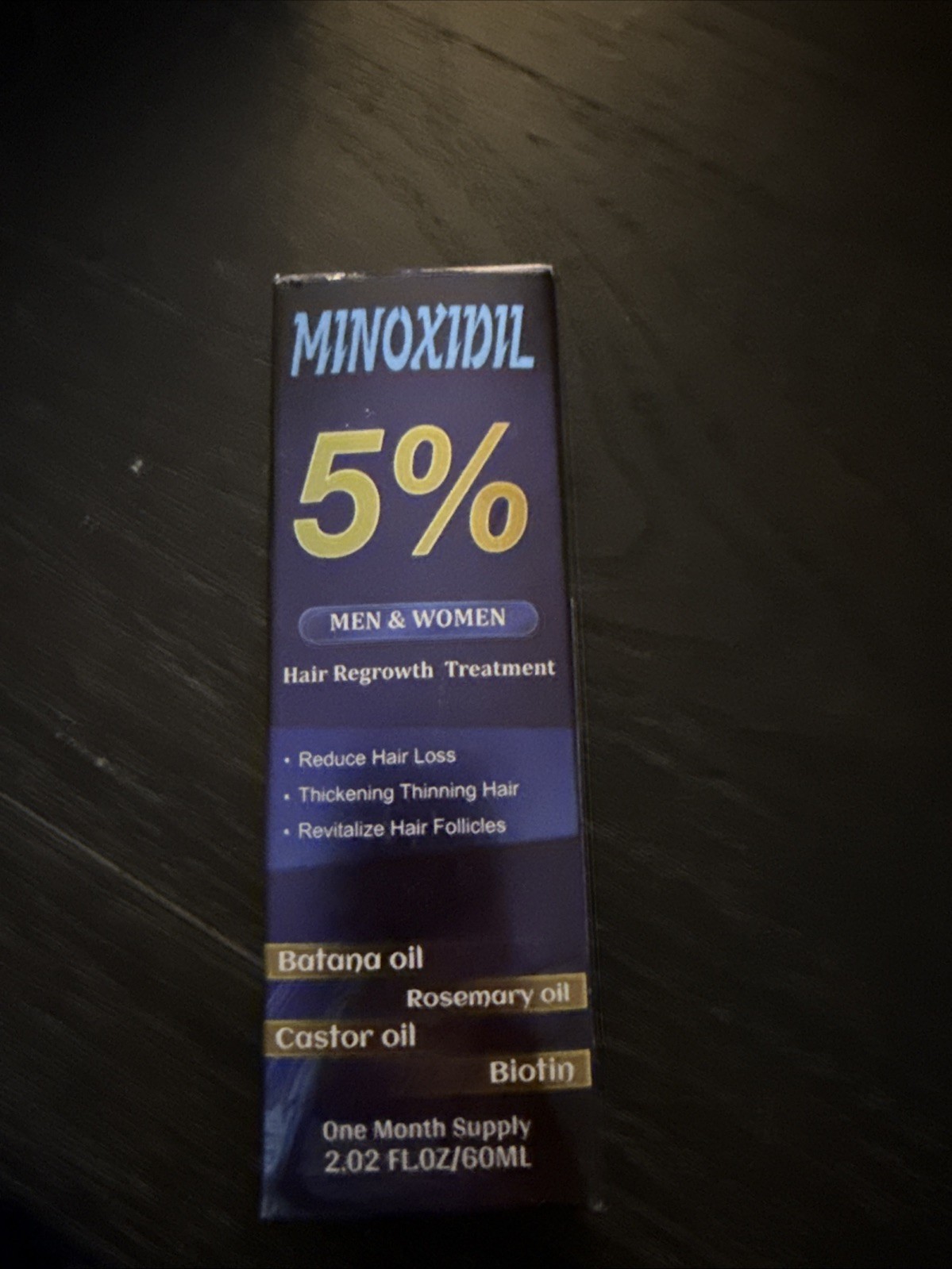 Minoxidil 5% Hair Regrowth Topical Solution w/ Biotin & Rosemary 60 mL