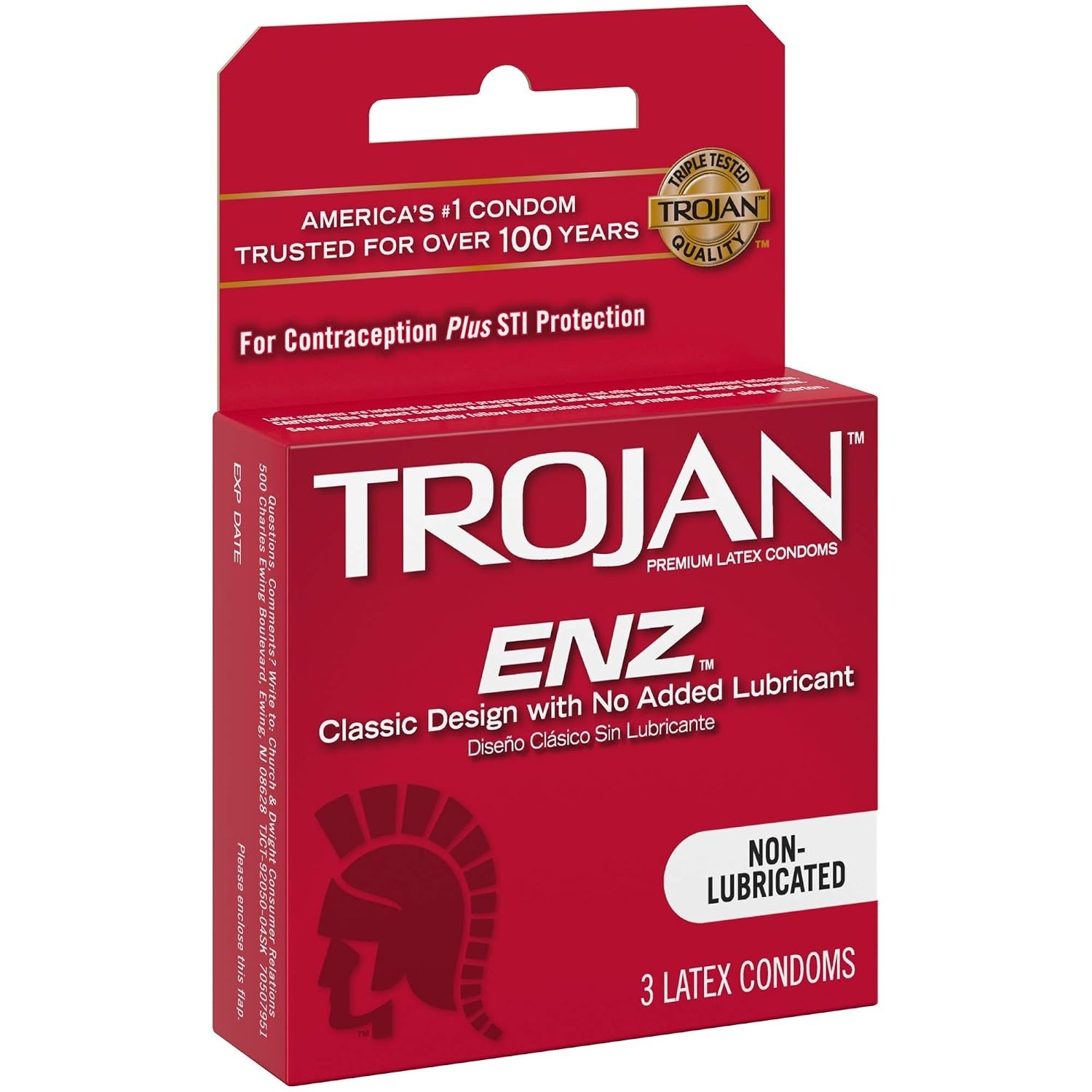 ENZ Non-Lubricated Condoms – Quality, 3 Count for Personalized Safety