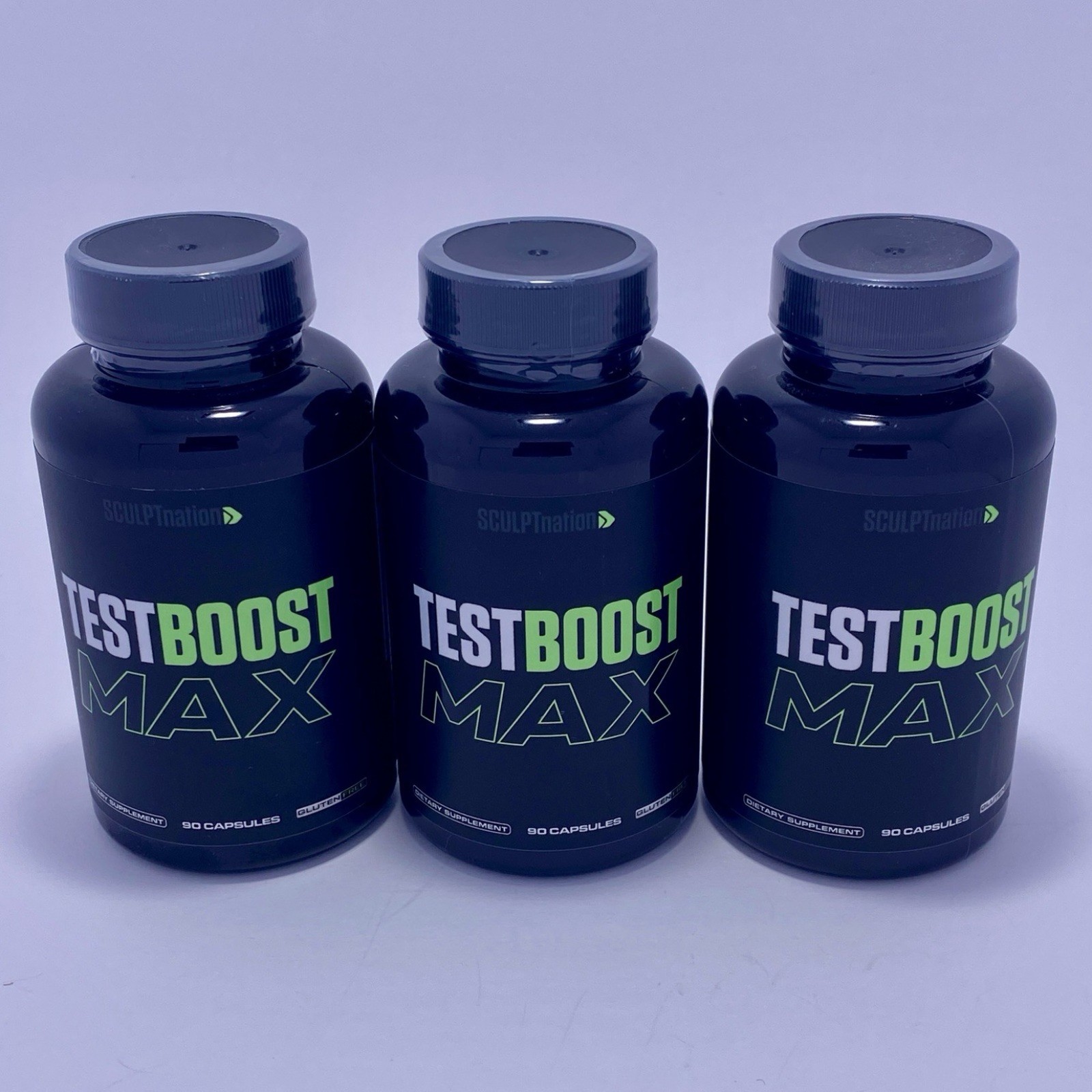 TestBoost Max 90 Capsules X3 jars SCULPTnation UNOPENED mfg date