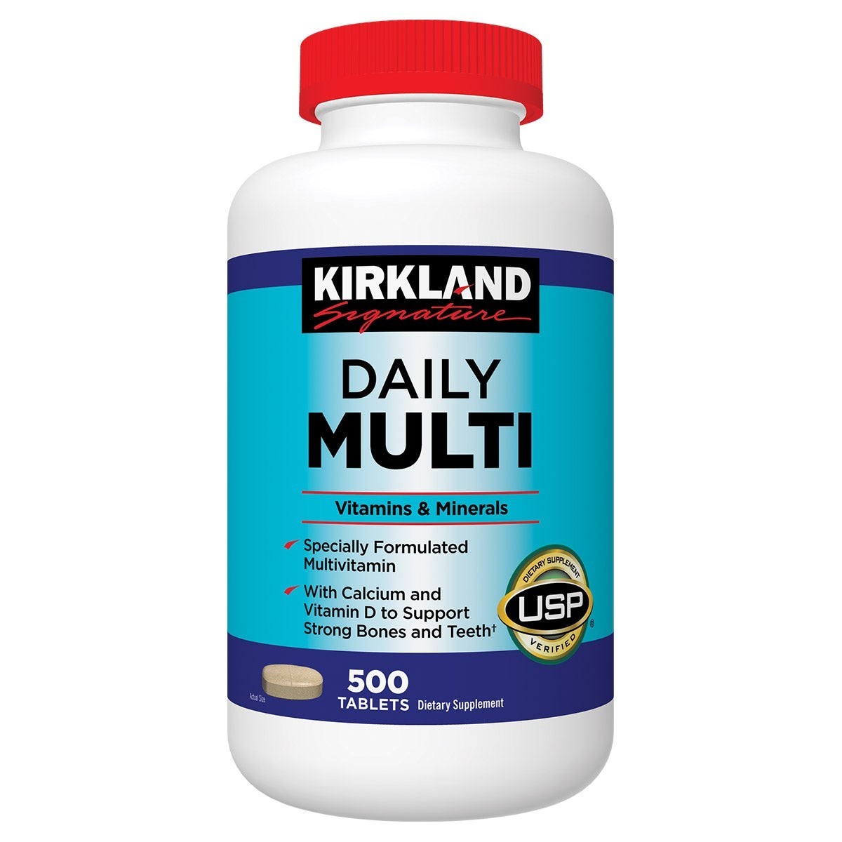 2 Pack Kirkland Daily Multi 500 Tablets Multivitamin with Calcium Vitamin D