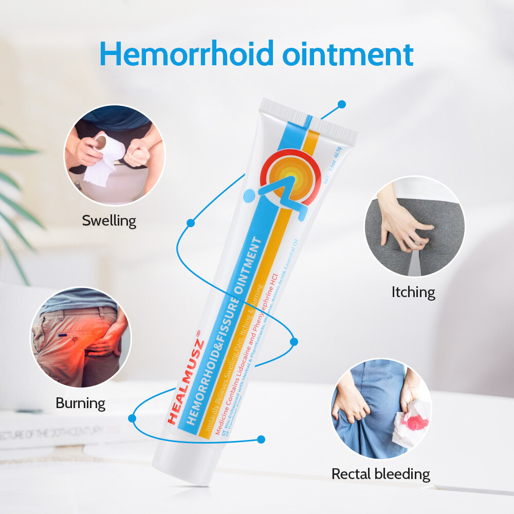 Hemorrhoids Remove Ointment Herbal Cream Relief Piles Pain Reduce Itching SALE