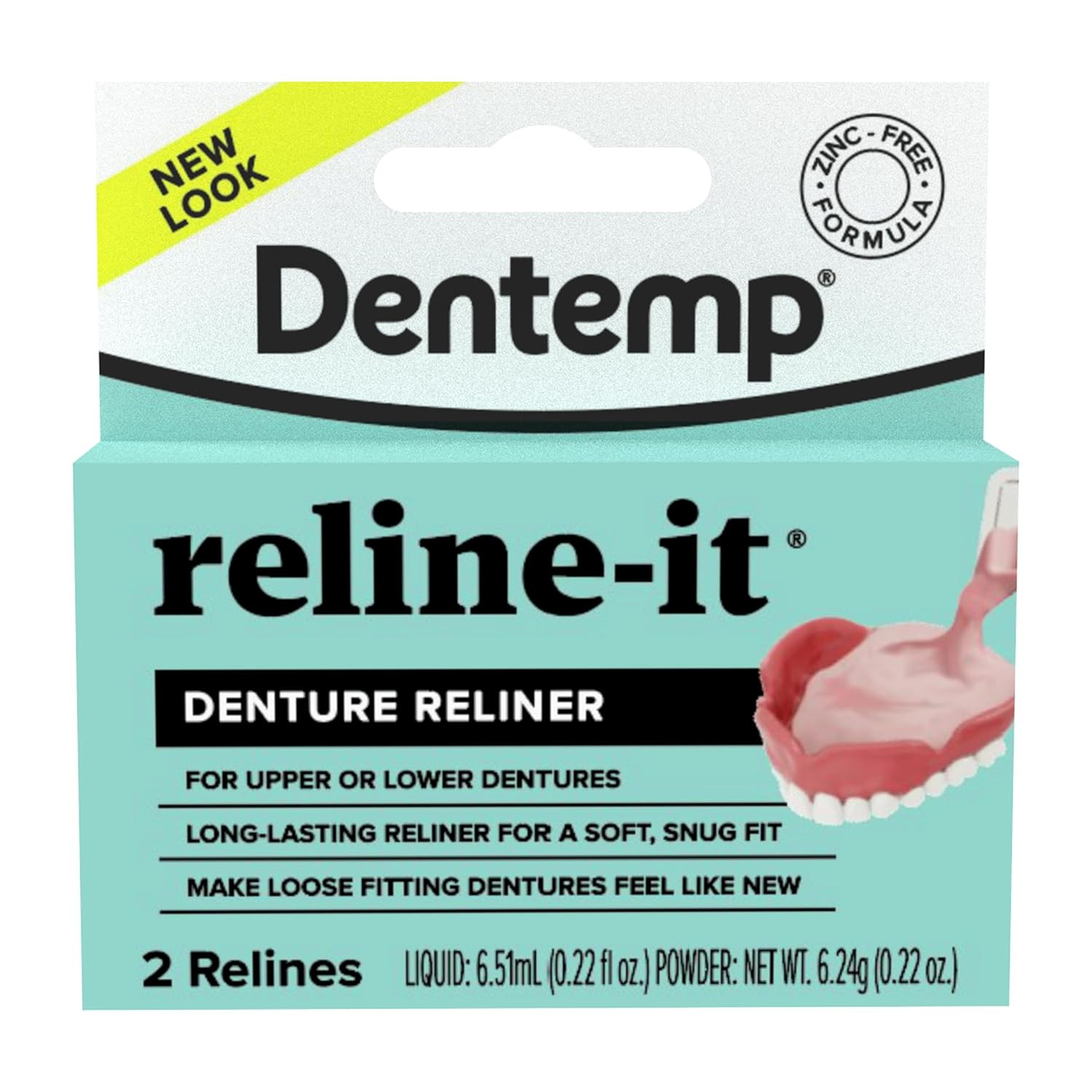 Dentemp Denture Reline Kit – Advanced Formula Reline It Denture Reliner – Dentur