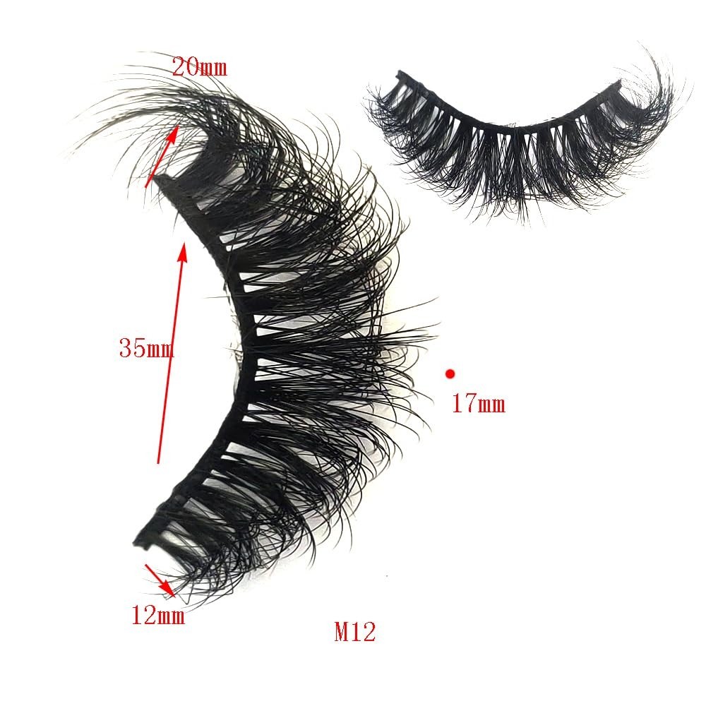 New 10 Pairs 3D Mink Lashes False Eyelashes Handmade Wispy Fluffy Long Lashes Na