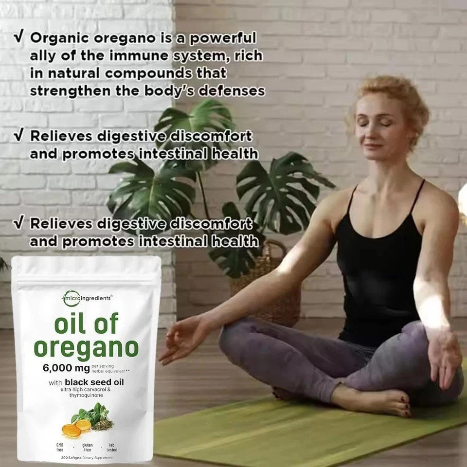 2 bags 2 in 1 Oil of Oregano & Black Seed Softgels Count with Carvacrol
