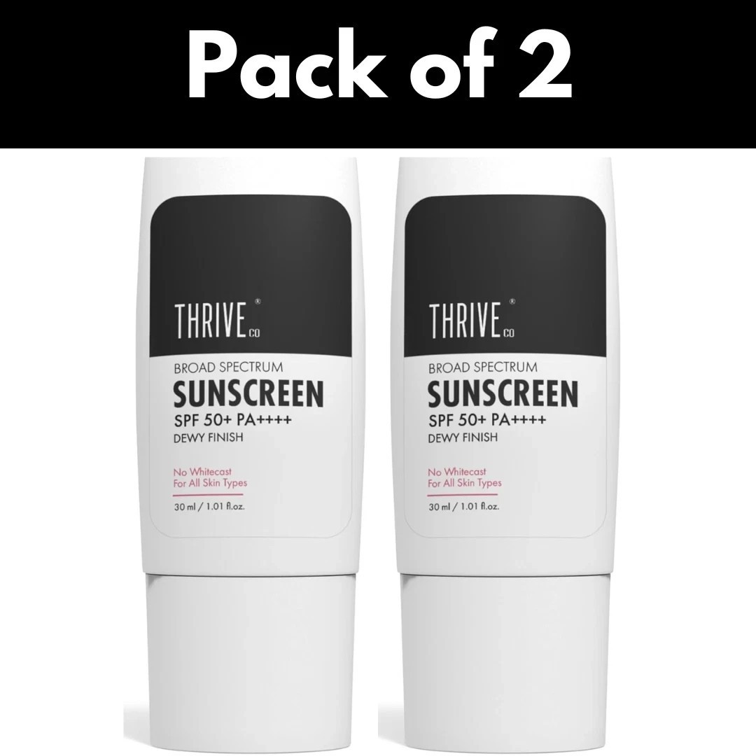 ThriveCo Water-based Sunscreen, Broad Spectrum & Spf 50 Pa++++, UV A & UVB 30ml