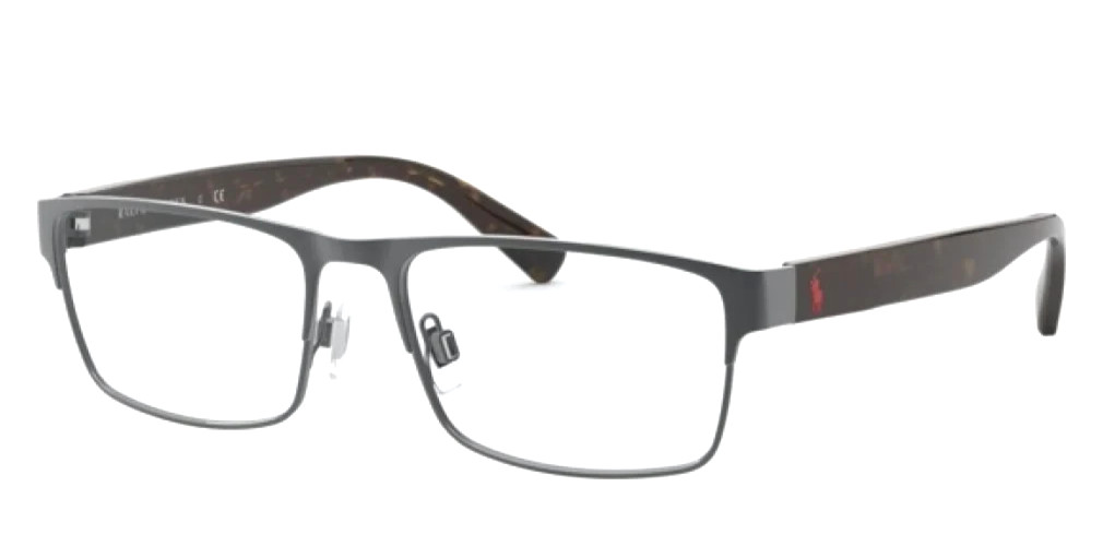 POLO RALPH LAUREN PH 1198 9157 SATIN GUNMETAL/HAVANA AUTHENTIC EYEGLASSES 54-17