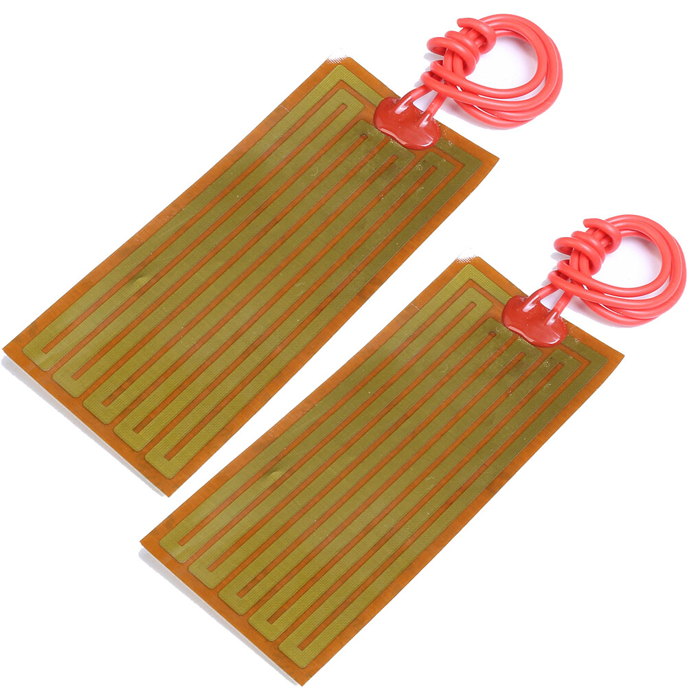2pcs PI Film Heating Panel Polyimide Plate 24V 30W Adhesive Heater Pad 45x100mm