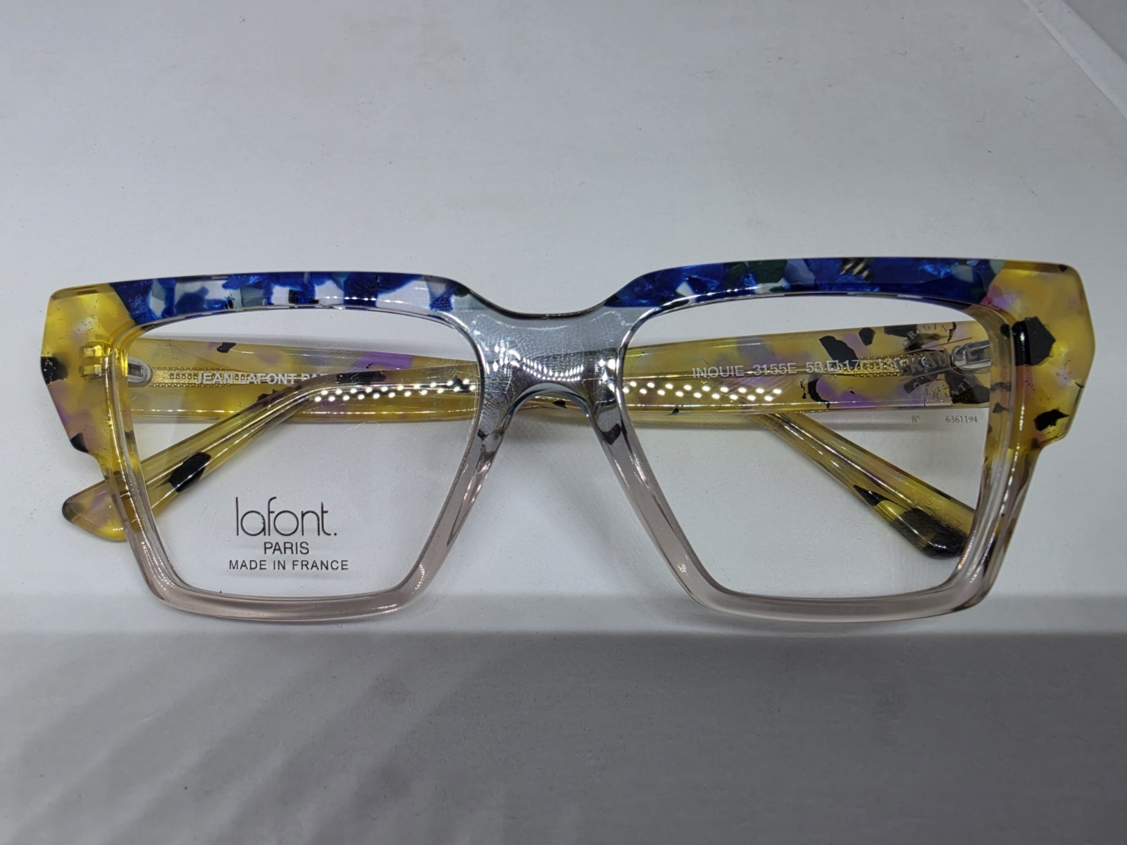 JEAN LAFONT PARIS INOUIE 3155E YELLOW BLUE EYEGLASSES NEW AUTHENTIC FRANCE