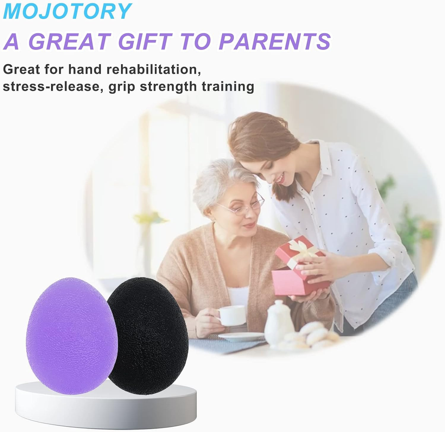 Professional Hand Therapy Stress Balls with Carrying Bag for Strength Training