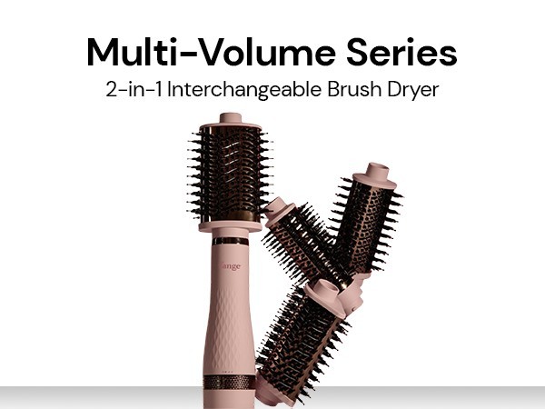 full New L’ANGE Multi-Volume 43MM 2-in-1 Ionic Interchangeable Brush Dryer Blush