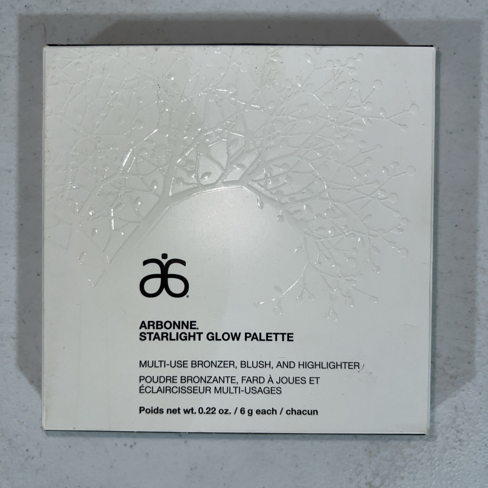 New in Box Arbonne Starlight Glow Palette Bronzer Blush and Highlighter