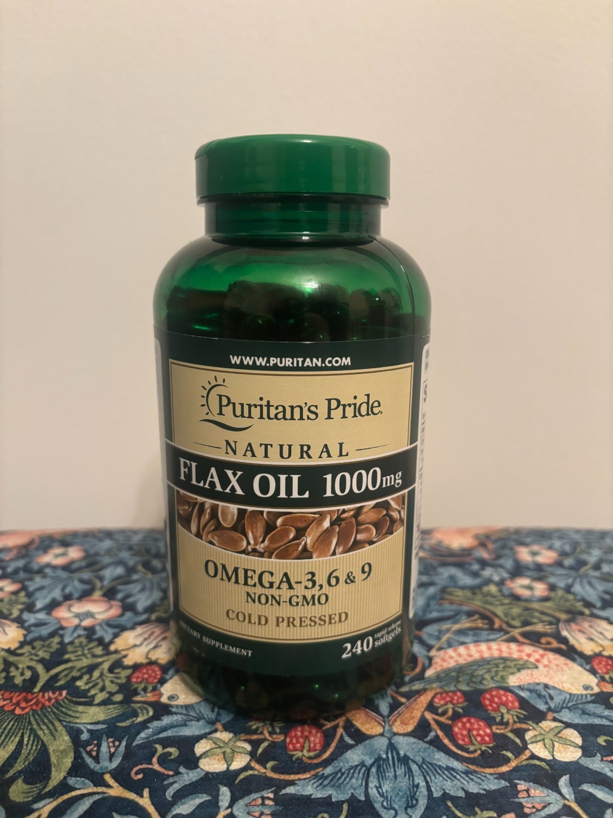 Flaxseed Oil Natural 1,000 mg Omega-3, 6 & 9 240 Softgels (Exp. 11/26)
