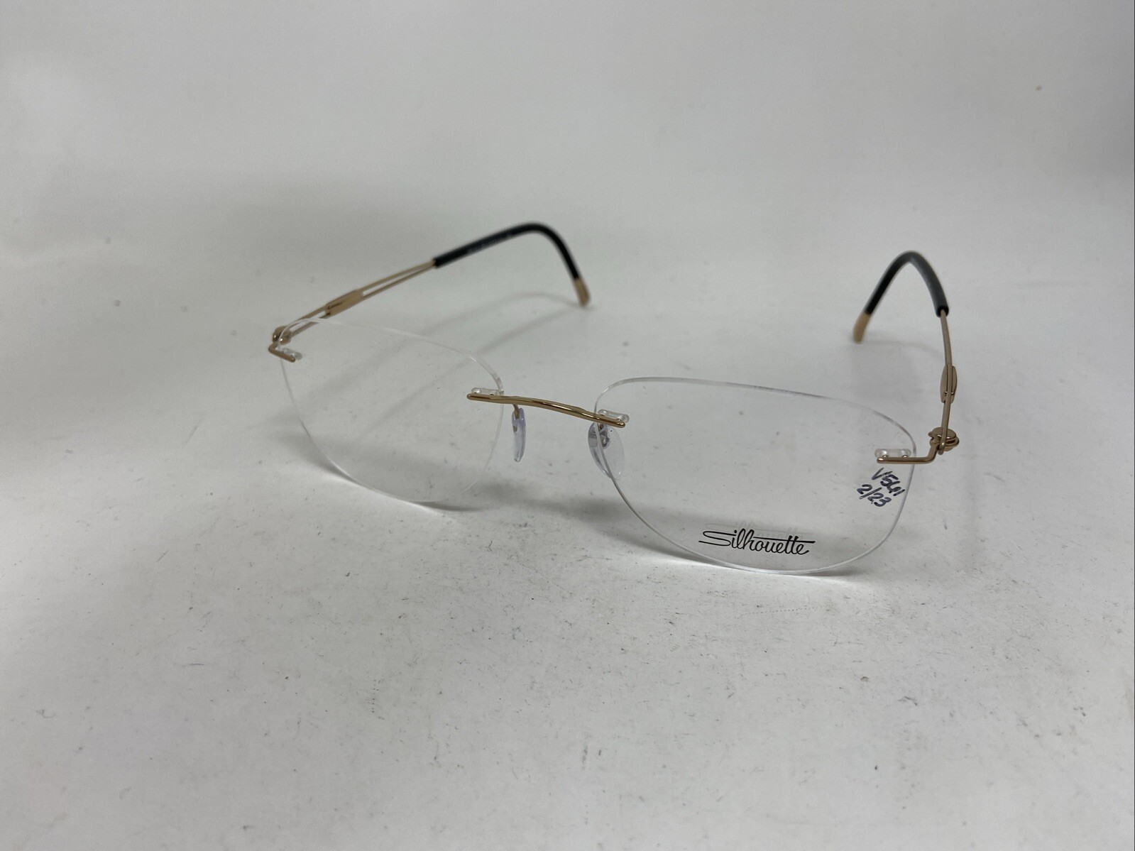 SILHOUETTE 5521 EX 7530 52-17-145 GOLD RIMLESS EYEGLASSES FRAME UY08