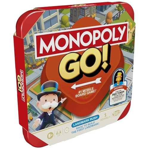 Monopoly GO! Board Game | Inspired by 1.61 x 10.51 x 0.1 inches, Multicolor