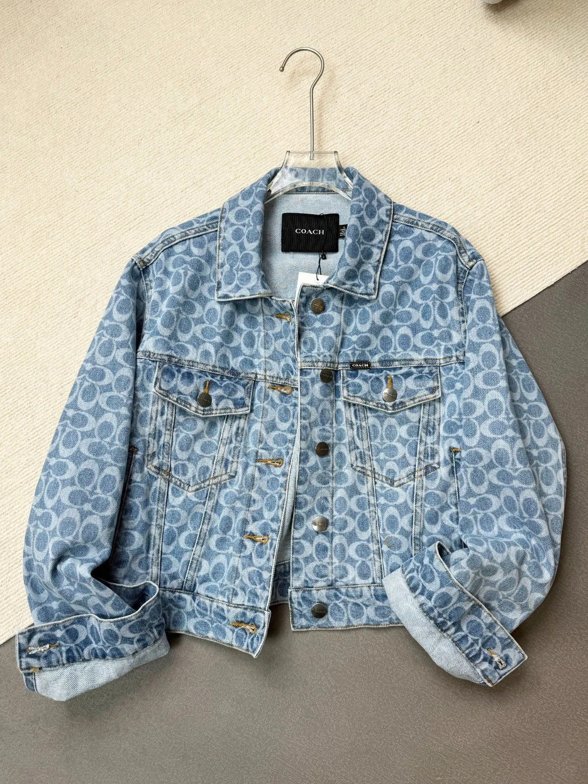 NWT COACH Women’s Blue denim jacket blue Organic Cotton