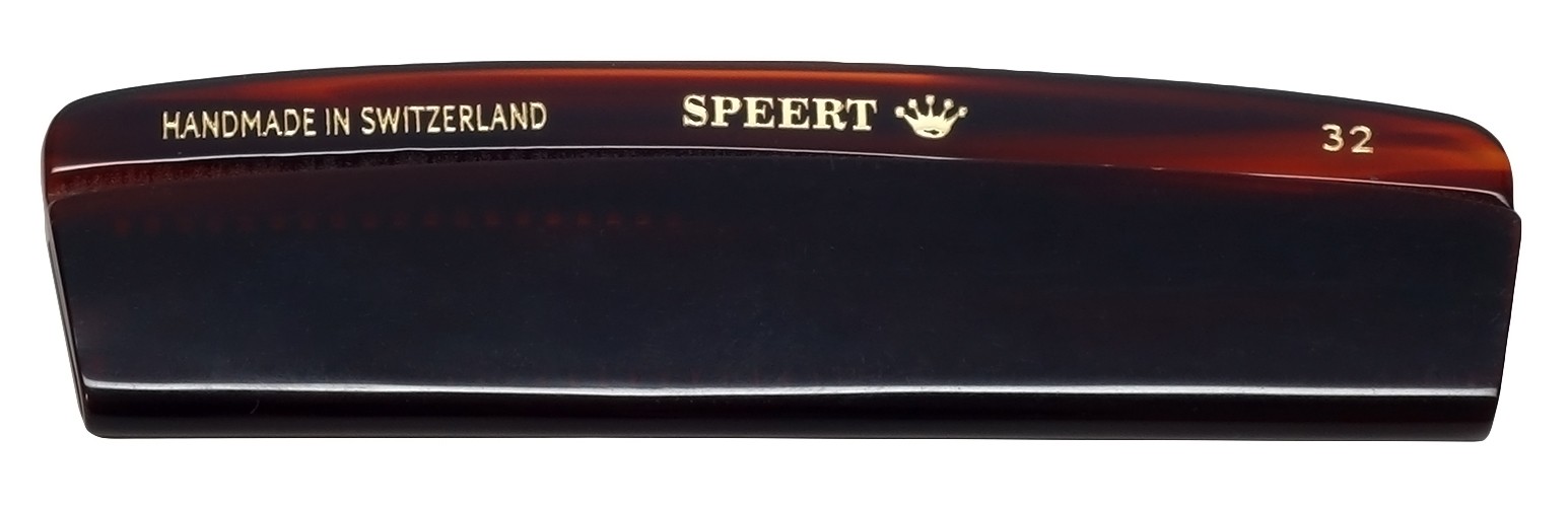 Speert Handmade Swiss European Comb #32 5″ Inch Wide & Fine Tooth Brown Tortoise