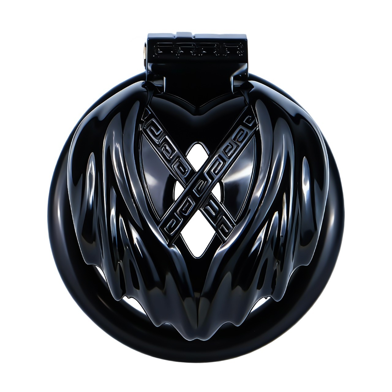 New Male Negative Chastity Cage ABS Resin Chastity Restraint Lock with 4 Rings