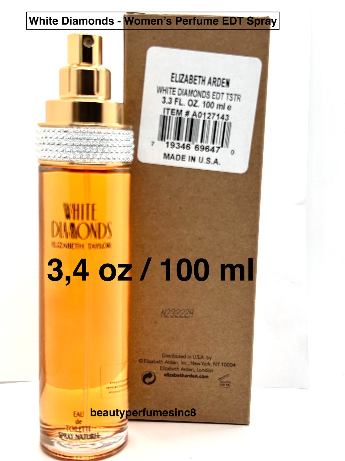 White Diamonds Perfume by. Elizabeth Taylor for Women 3.4 oz EDT Spray NEW