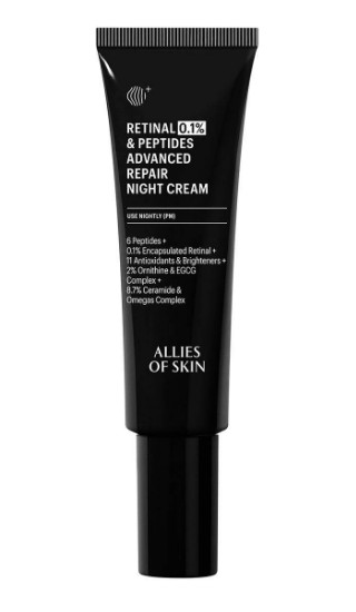 Allies of Skin Retinal 0.1% Peptides Night Cream 50ml Free Shipping