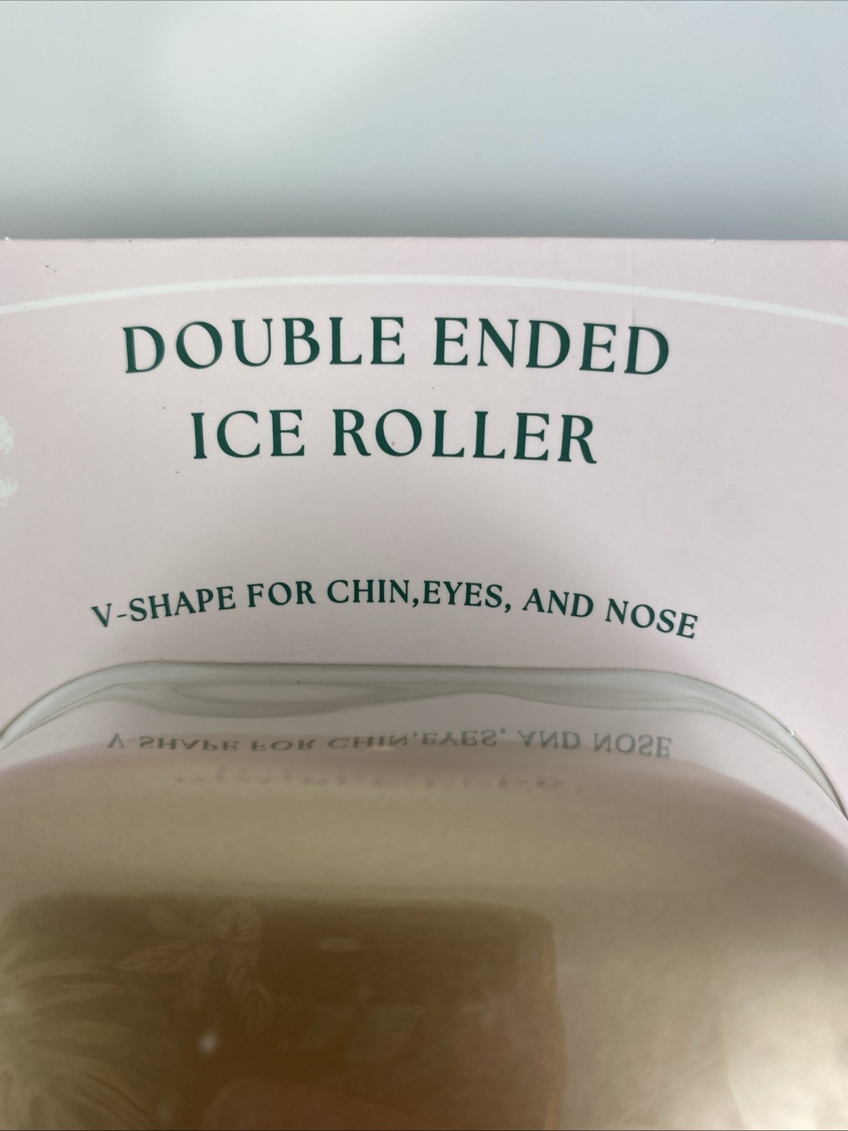 New Vivitar Double-Ended Ice Roller V & W Shape Gold Facial & Body Massager