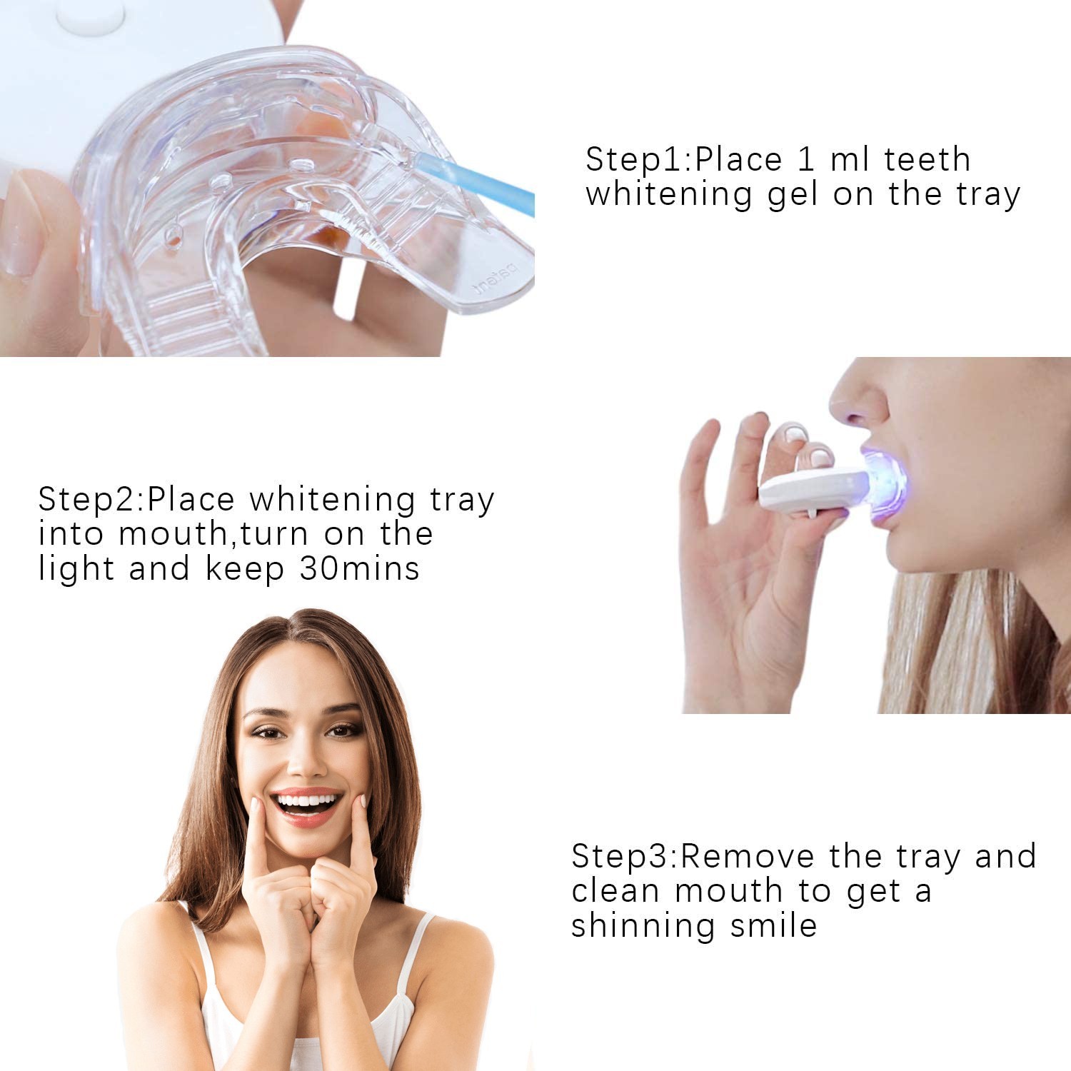 Teeth Whitening Gel Syringes 44% Tooth Bleaching 10pcs Dental Kit White Teeth