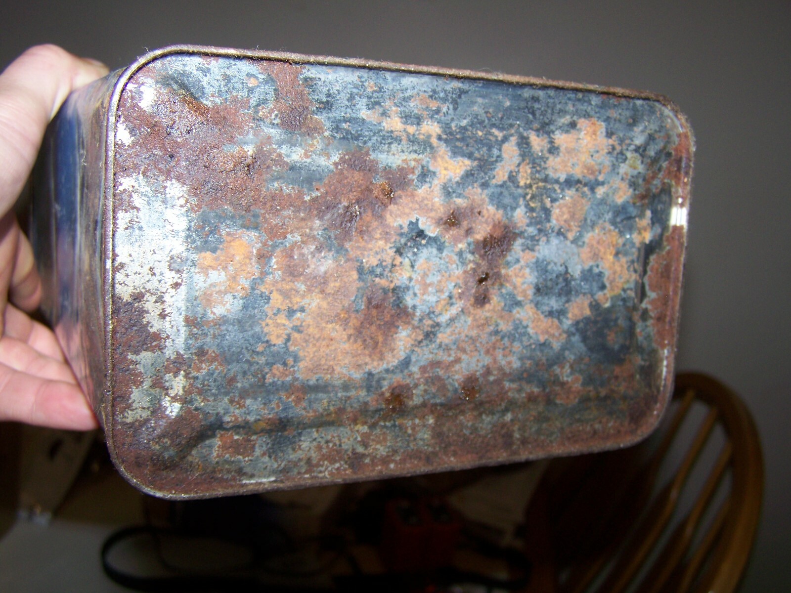 Kellogg’s Perfected Tasteless Castor Oil Tin Can Blue silver