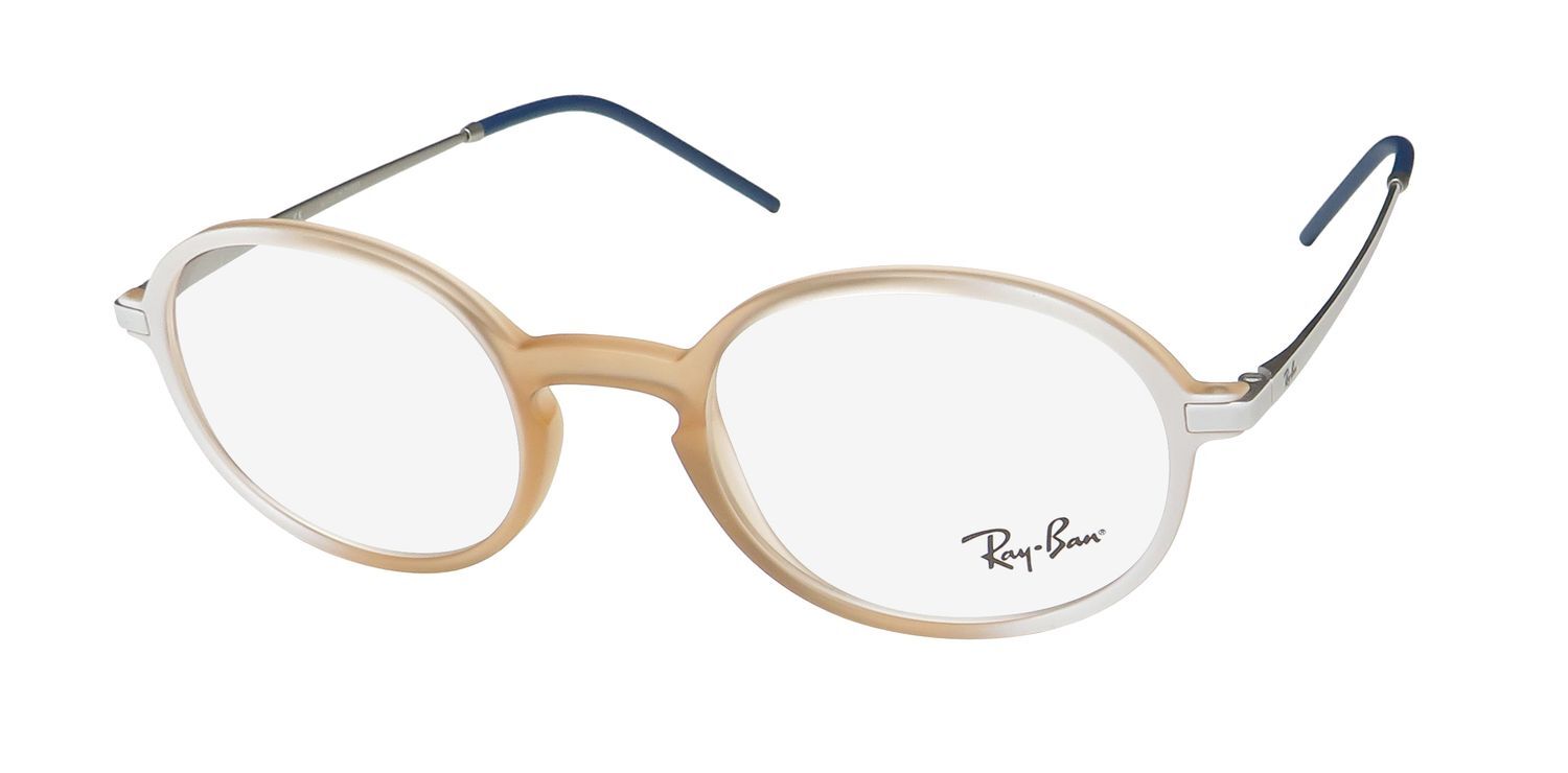 NEW RAY-BAN 7153 GLASSES OVAL 52-21-145 UNISEX FULL-RIM PINK PLASTIC 5791