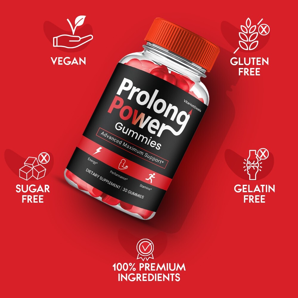 Prolong Power Gummies for Men, Max Strength Male Performance Formula (1 Pack)