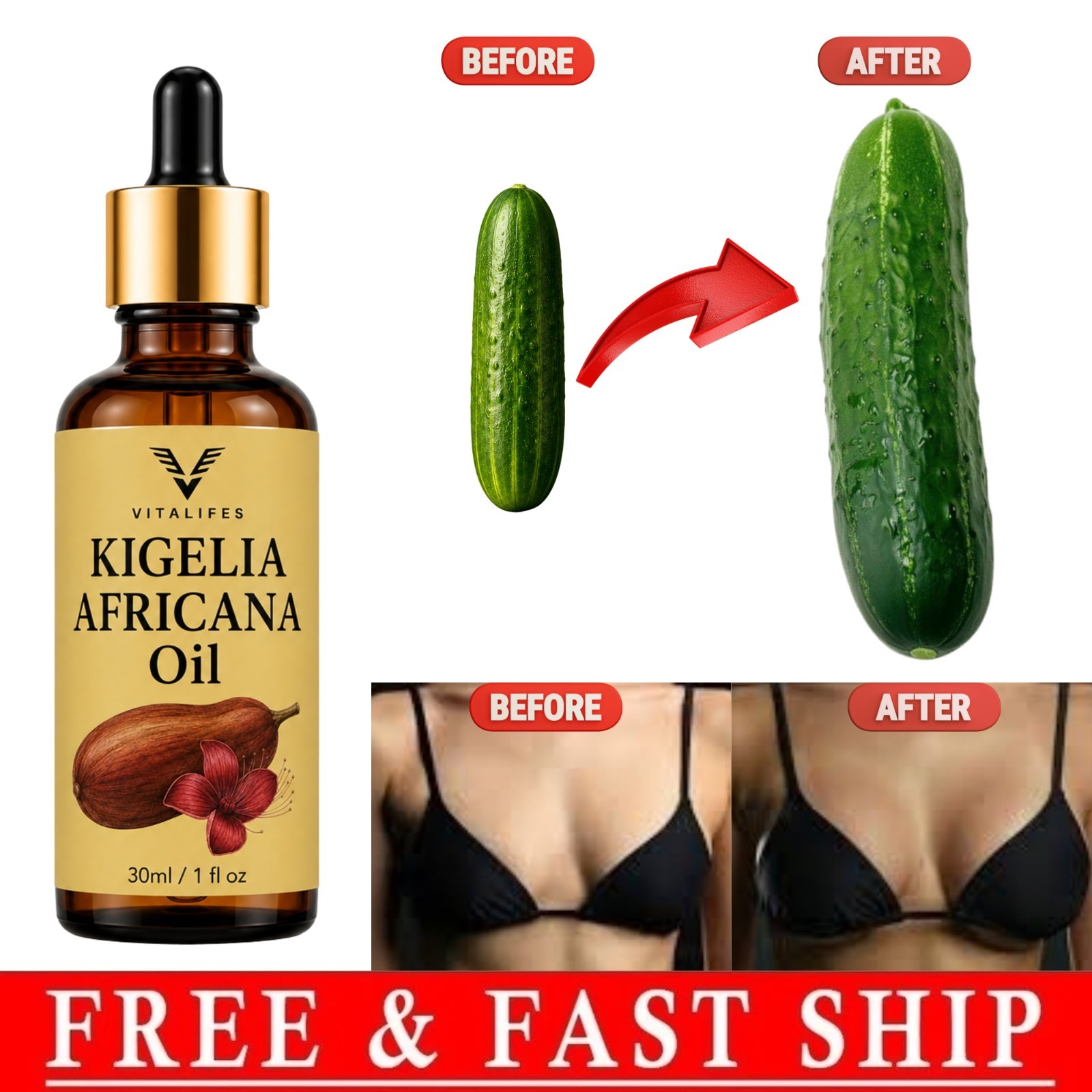 NEW XX*L PEN!S ENLARGER OIL GAIN 12 !NCH FASTER GROWTH WITH KIGELIA OIL – 30ml