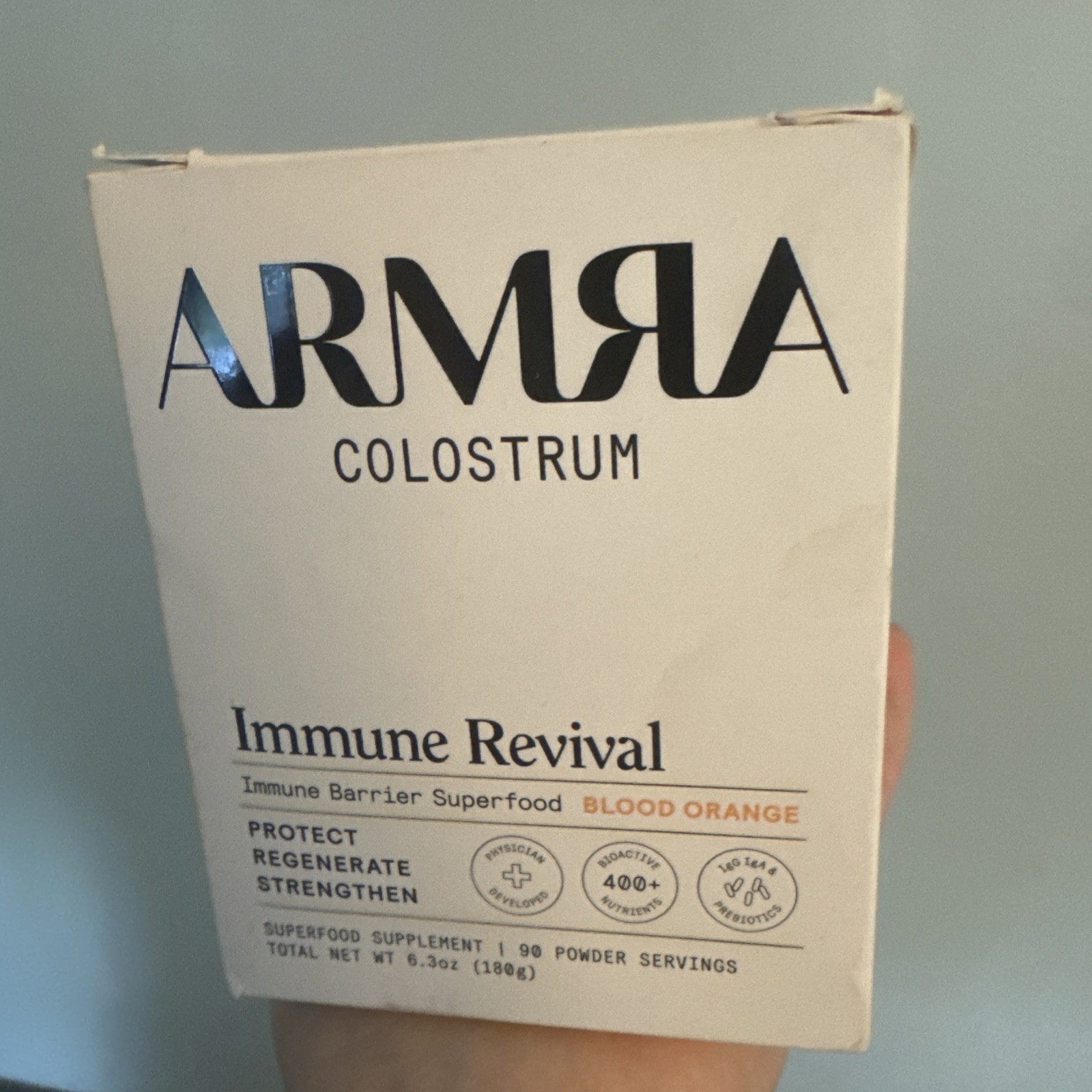 ARMRA Colostrum Immune Revival – Immune Barrier Superfood – Blood Orange – 6.3oz