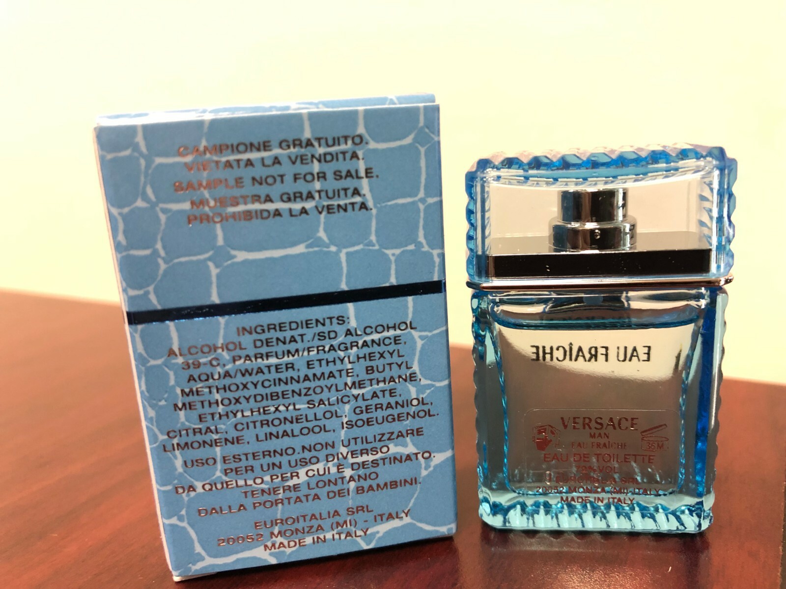 VERSACE MAN EAU FRAICHE by VERSACE 0.17 FL oz / 5 ML EDT Miniature In Box
