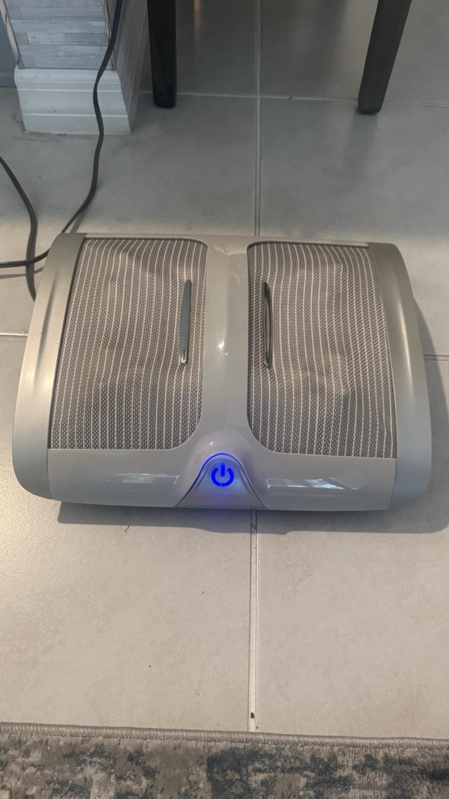 Corded Electric Heated Foot Massager Machine for Foot, Black & Gray Set