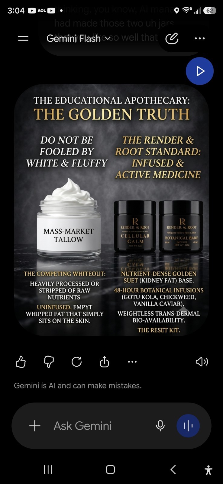 Render & Root No EO Madagascar Vanilla Bean Cellular Calm Eczema Red Faces 2oz