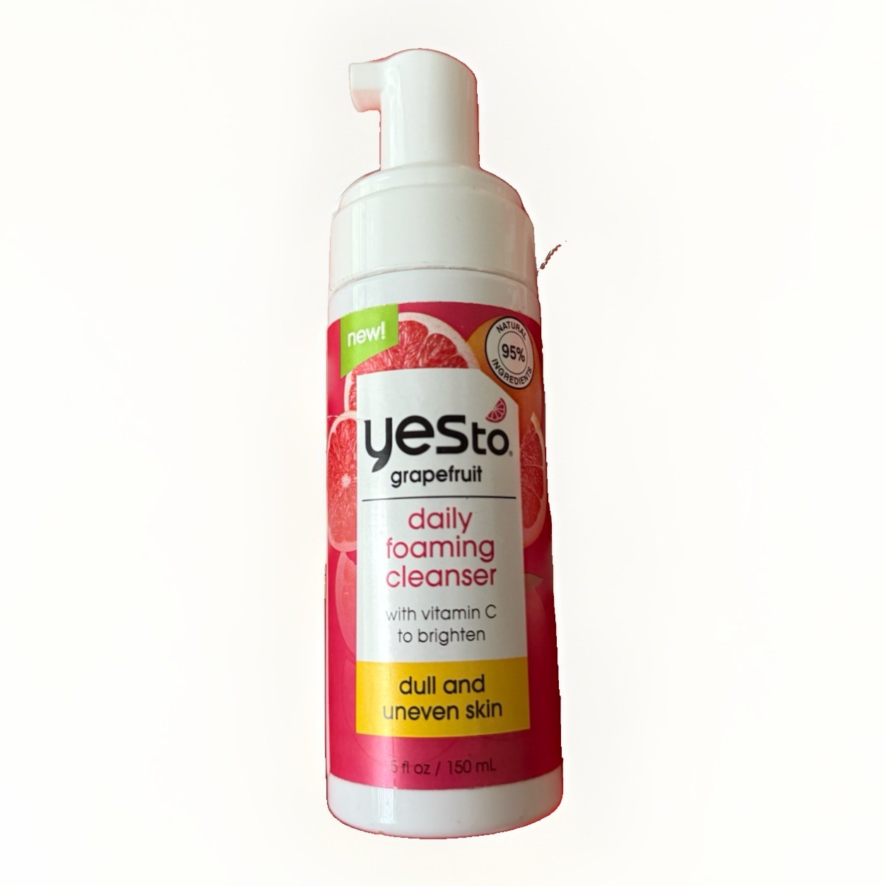 YES TO Grapefruit Daily Foaming Cleanser w/ Vit C for Dull Uneven Skin 5 fl oz