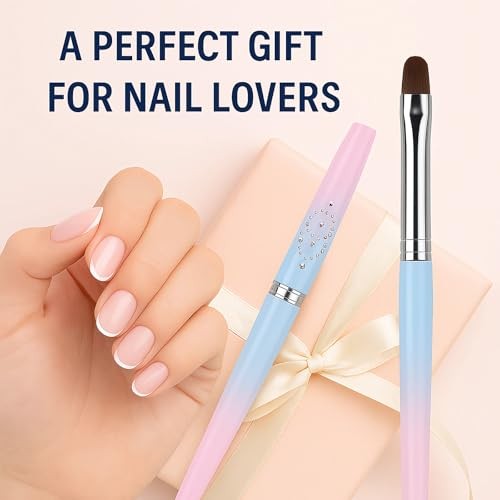 3pcs Flat, Angled & Oval Nail Art Brushes for Cleaning
