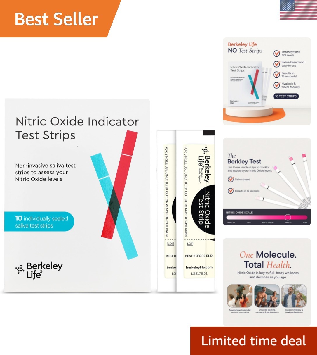 Easy-to-Use 10 Pack Nitric Oxide Strips for Home Health Monitoring